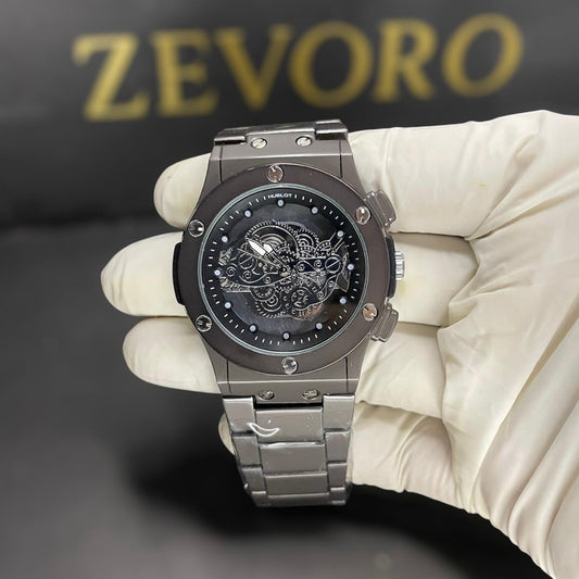 Hublot Classic Fusion – Black Skeleton Dial (Quartz)