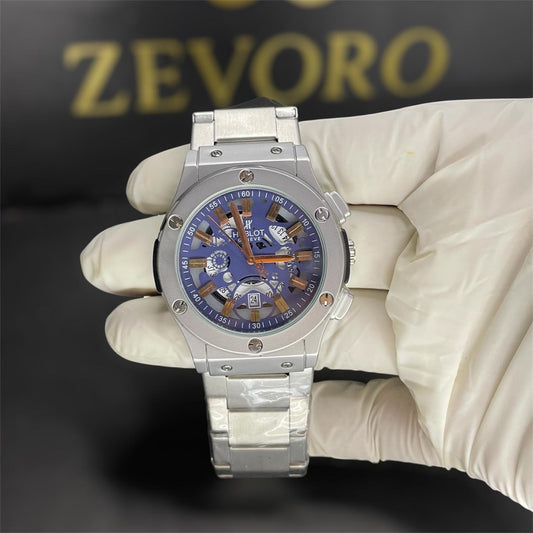 Hublot Classic Fusion – Skeleton Blue Dial (Quartz)
